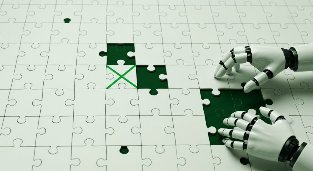 Robot układający puzzle - redukcja błędów